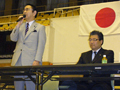 松本市民体育大会柔道の部開会式にて挨拶