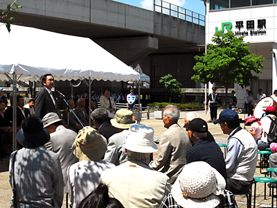 平田駅開設10周年記念式典にて祝辞を述べる。