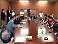 第２３回夏季デフリンピック長野県出場選手を知事とともに激励する