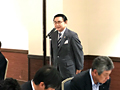 長野県防衛協会総会にて、多発する災害対応についてスピーチする