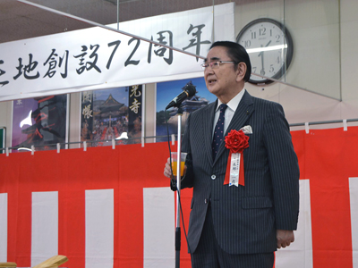 陸上自衛隊松本駐屯地創立７２周年記念式典に出席。