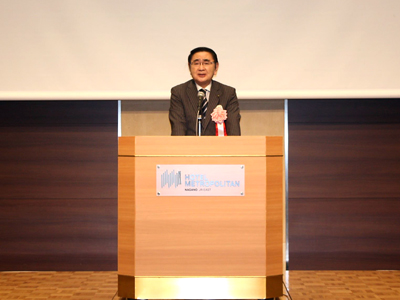 長野県資源循環保全協会講演会にて祝辞を述べる。